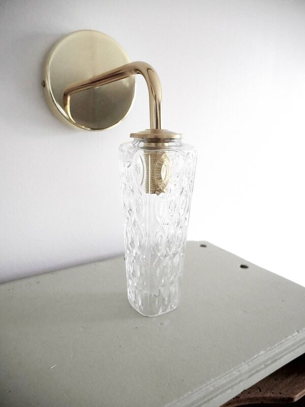 Applique en verre ciselé