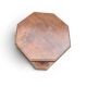 Antique carved solid oak pedestal, octagonal top and turned column.