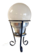 Tripod table lamp in metal, aluminum and blown glass - mid-20th century