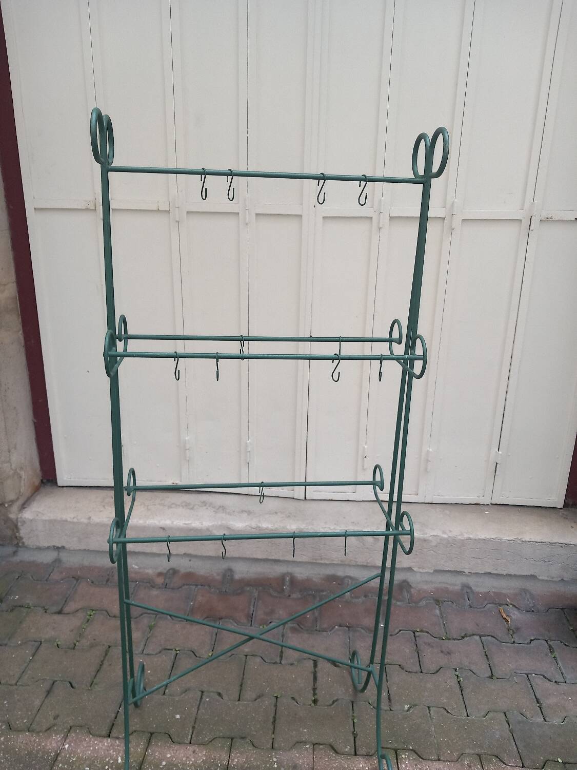 Wrought iron towel rack