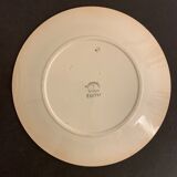 8 assiettes plates anciennes badonviller, modèle edith, 1900