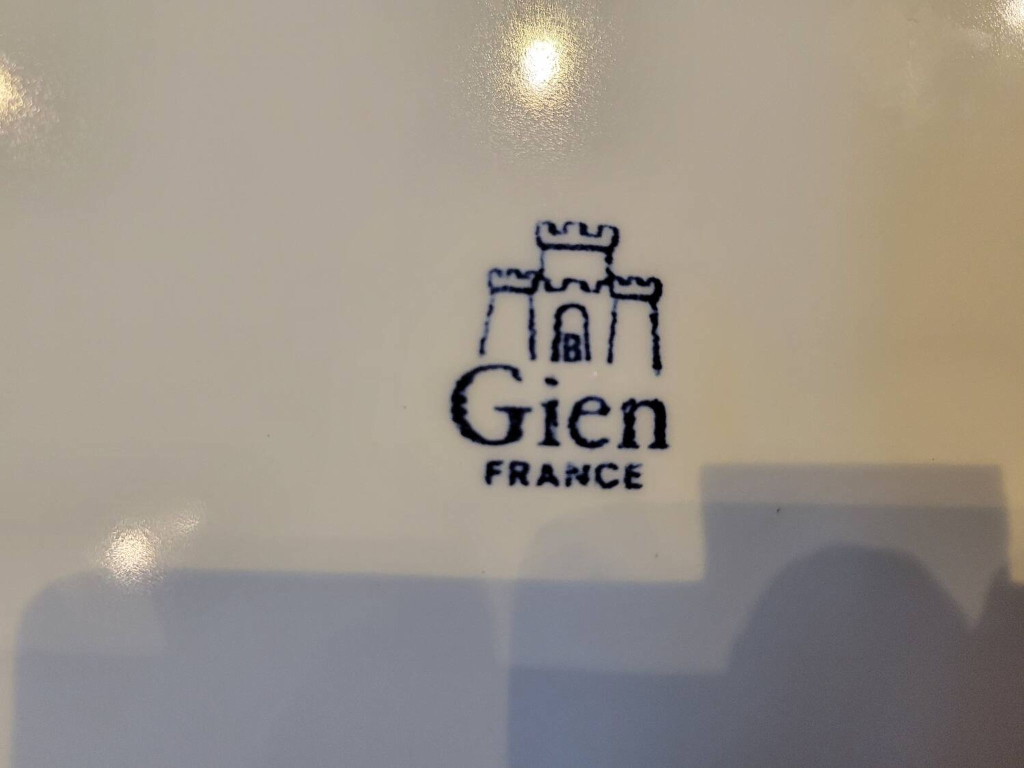Plat bleu en gien