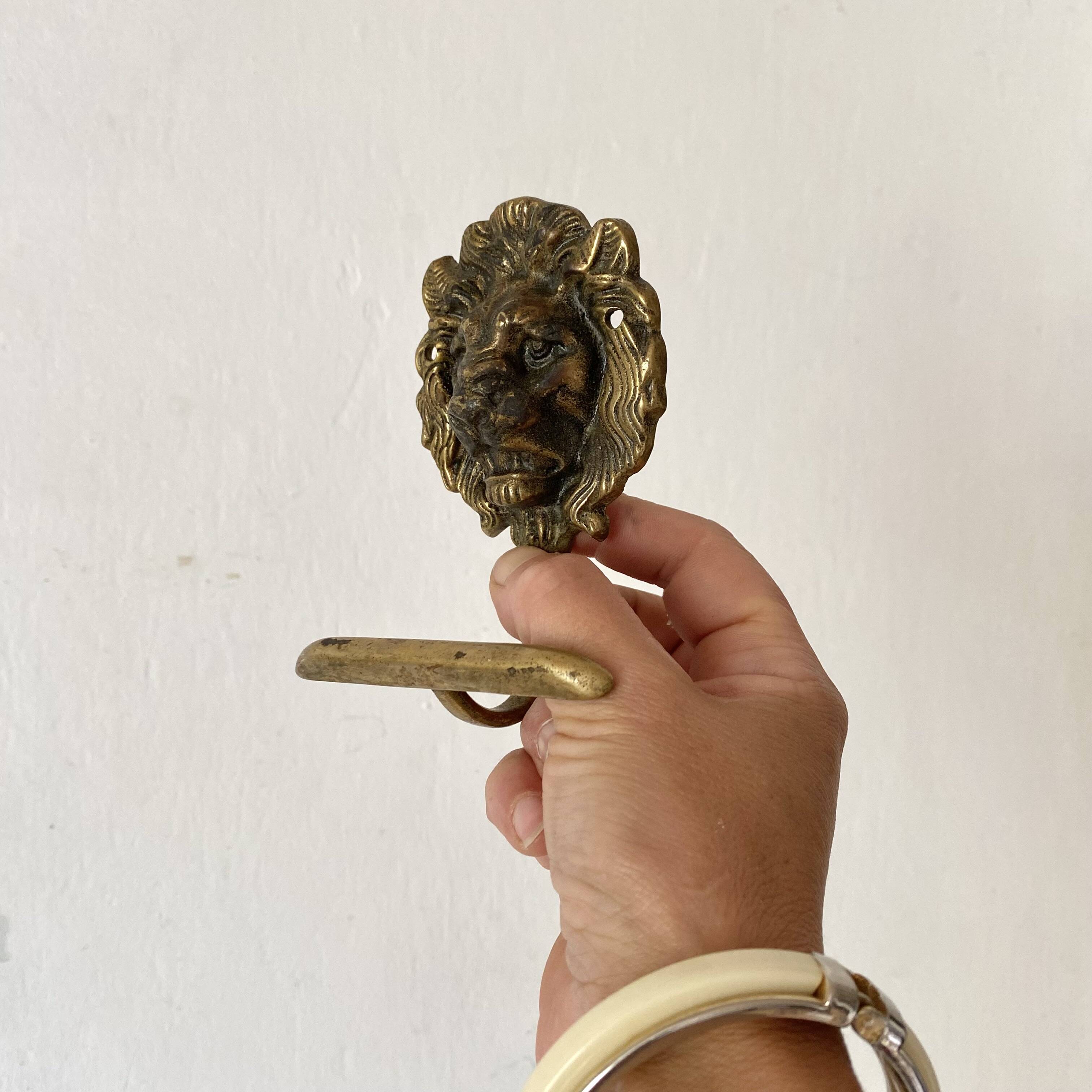 Brass lion head hooks