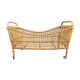 Rattan crib on wheels, 50s/60s
