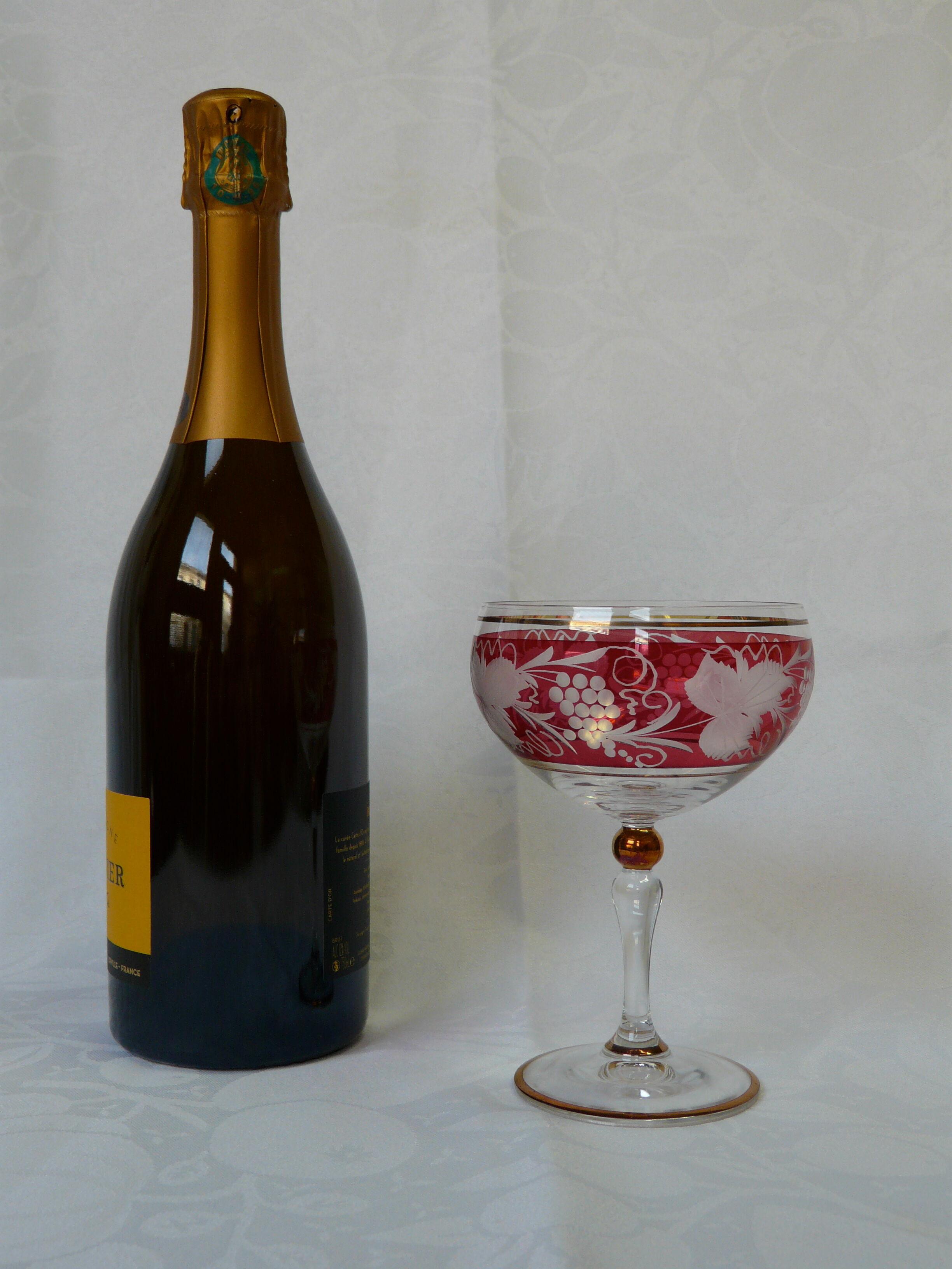 6 champagne glasses in lattal de bohème