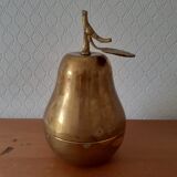 Pear brass candy box