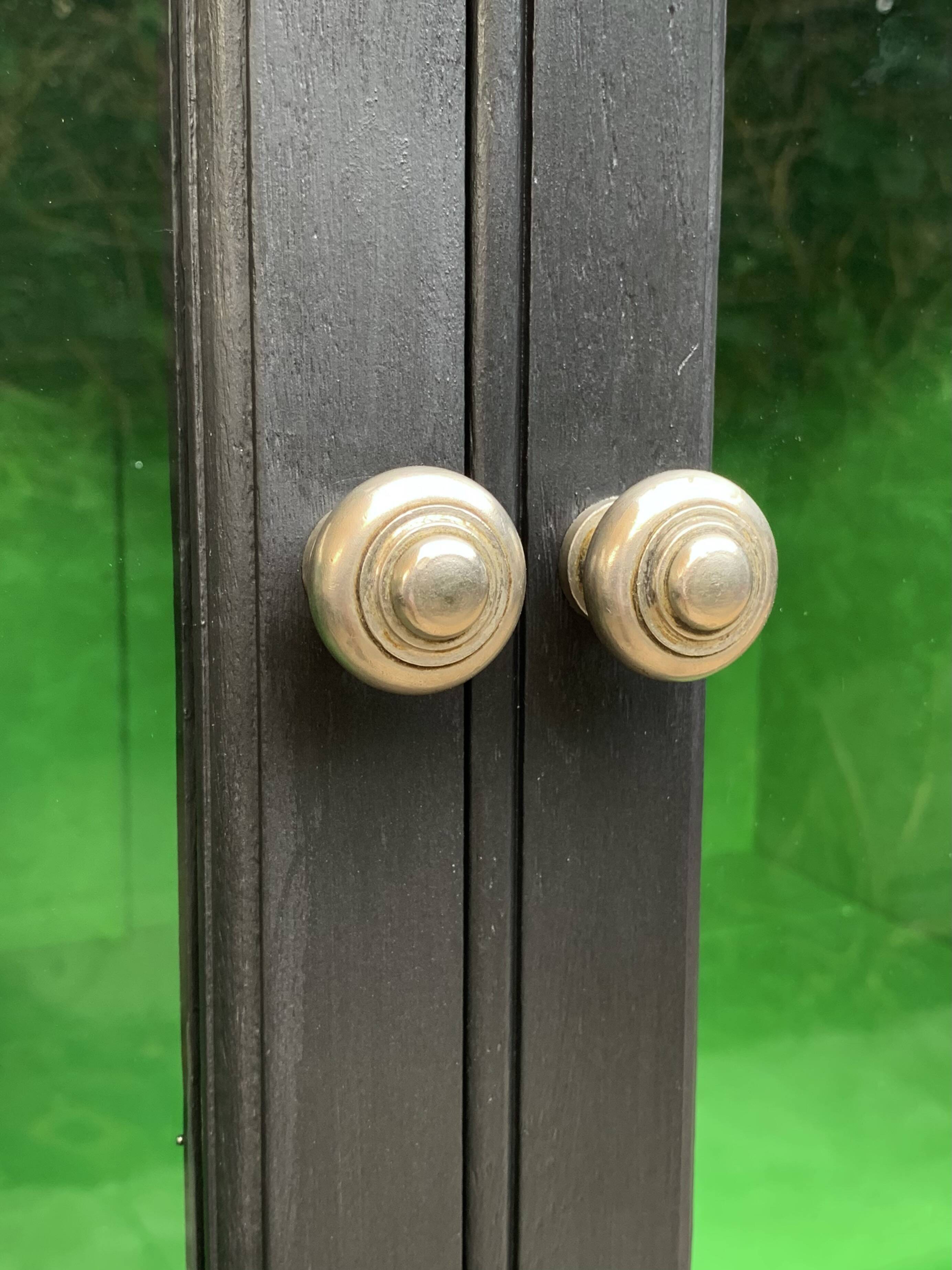 Parisian buffet with black glass front, Art Deco style, 1930