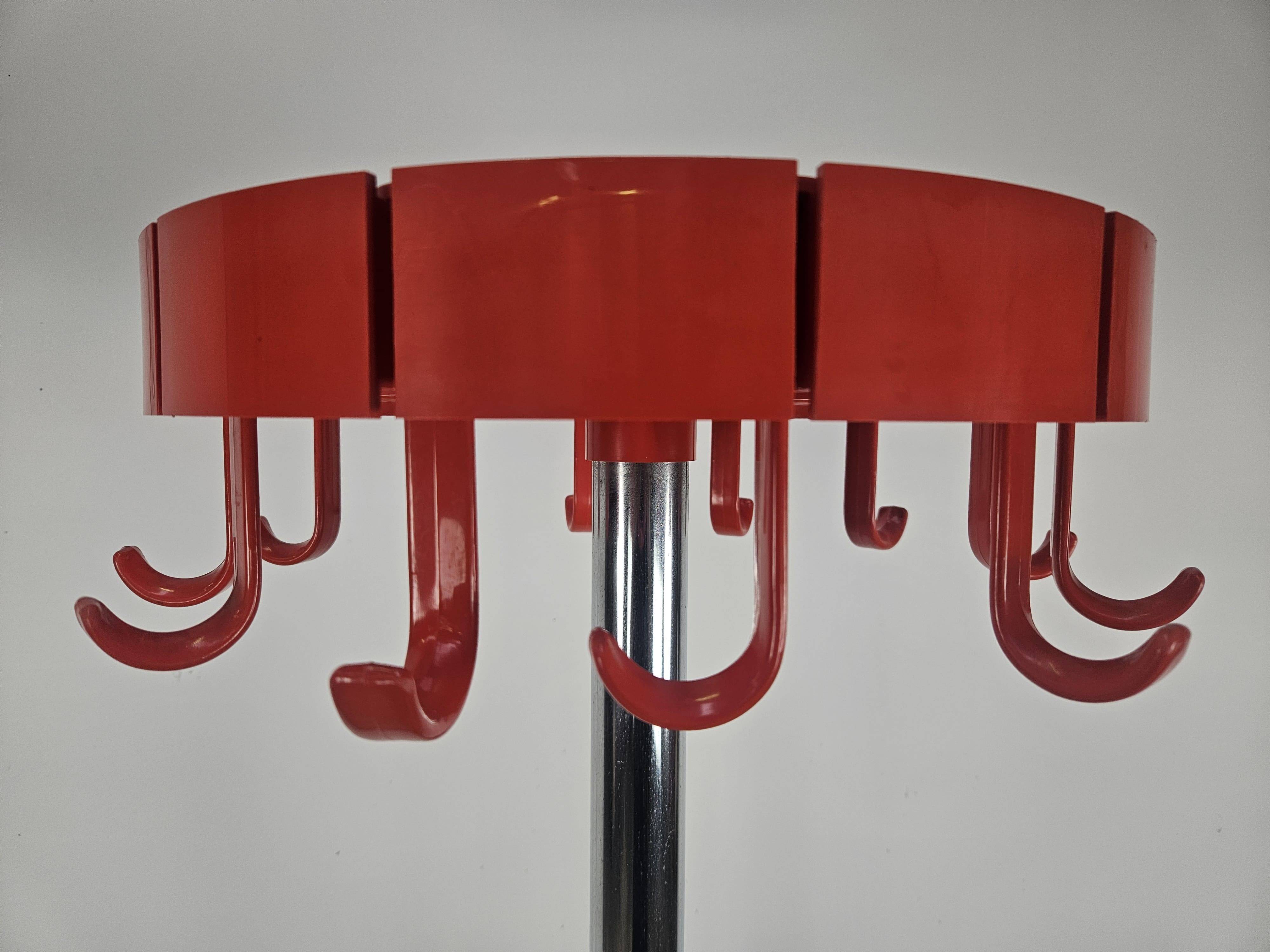 Space Age Plastic and Steel Coat Rack by Dal Vera from the 70s