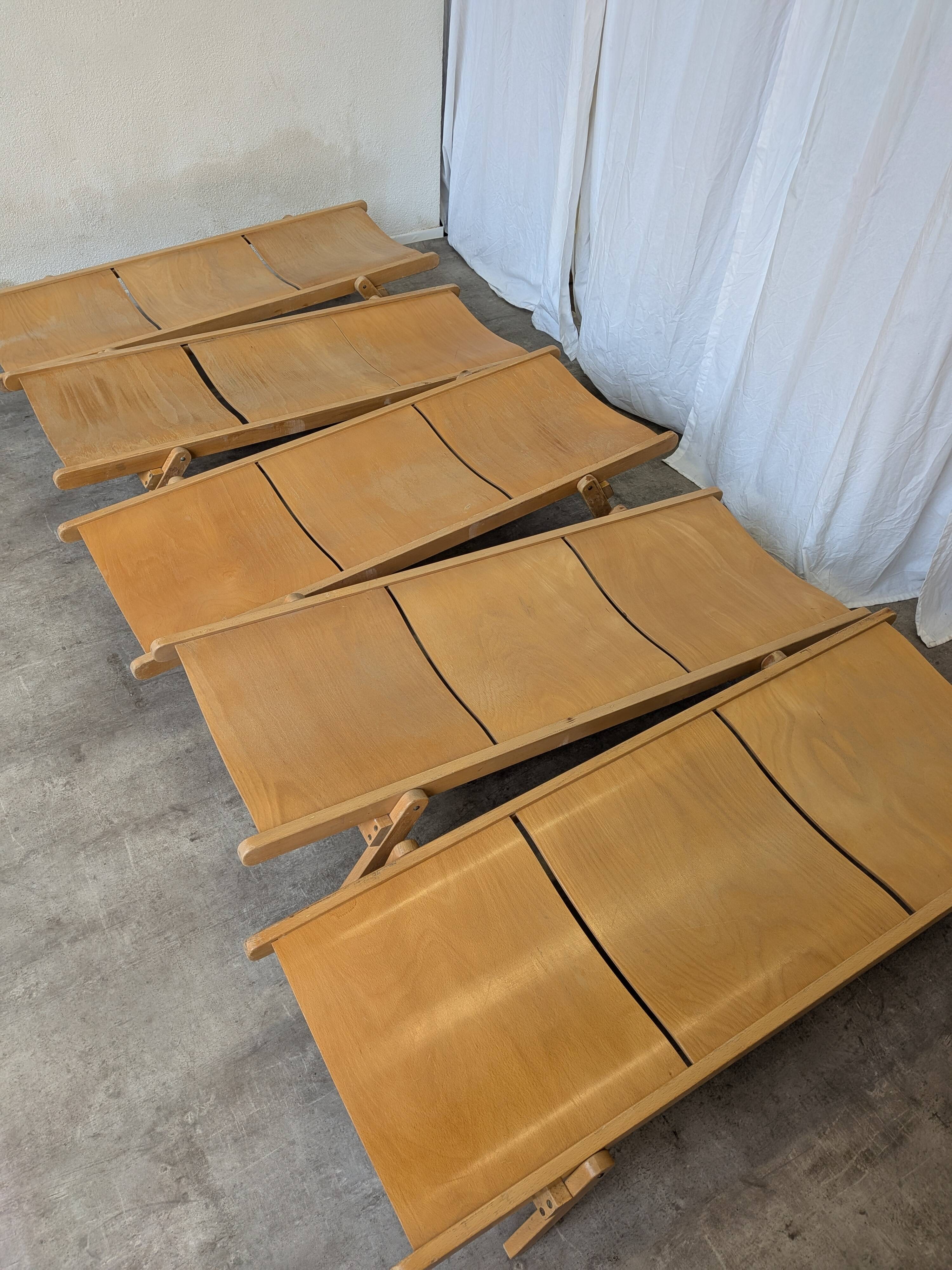 Vintage Folding Wooden Daybed /by Niko Kralj for Stol Kamnik / 1970s