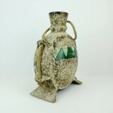 Fat lava jopeko vase with rope and unusual shape 1970s