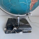 Globe terrestre, mappemonde Taride en verre et marbre, 1976