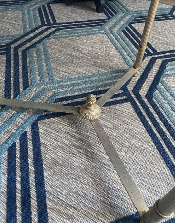 Small gold side table
