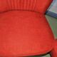 Purple cocktail chair in beech, 1960s, Mid-Century style, fluted backrest, comfortable seat.