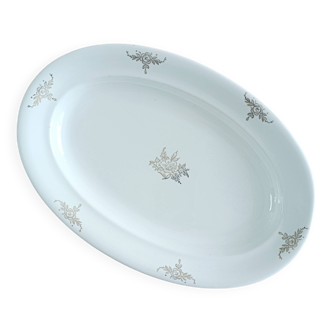 Villeroy and Boch oval dish, golden flowers