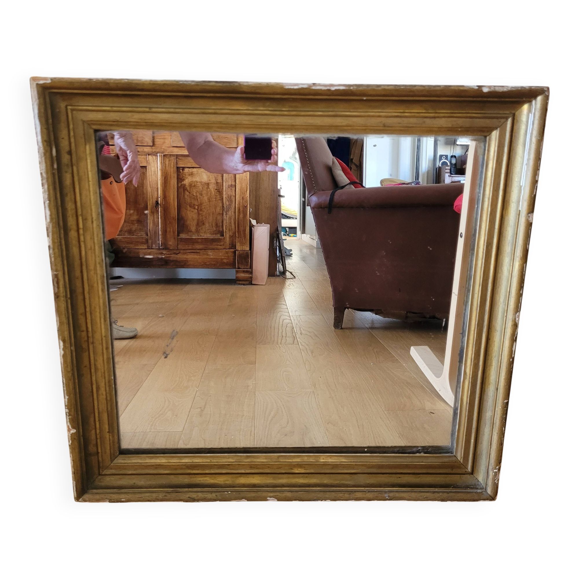 Antique gold mirror