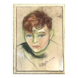 Pastel, portrait of a young adolescent signed L. Mayer, 20th century