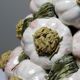 Vintage trompe-l'œil garlic pyramid in glazed ceramic from Manises, Spain.