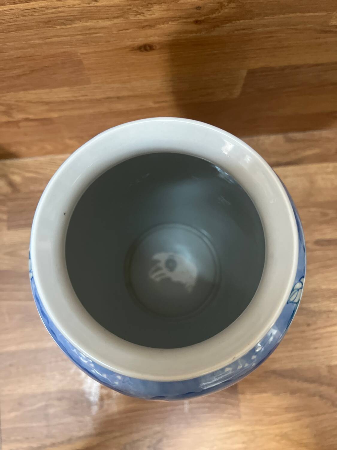 Vintage blue and pink vase