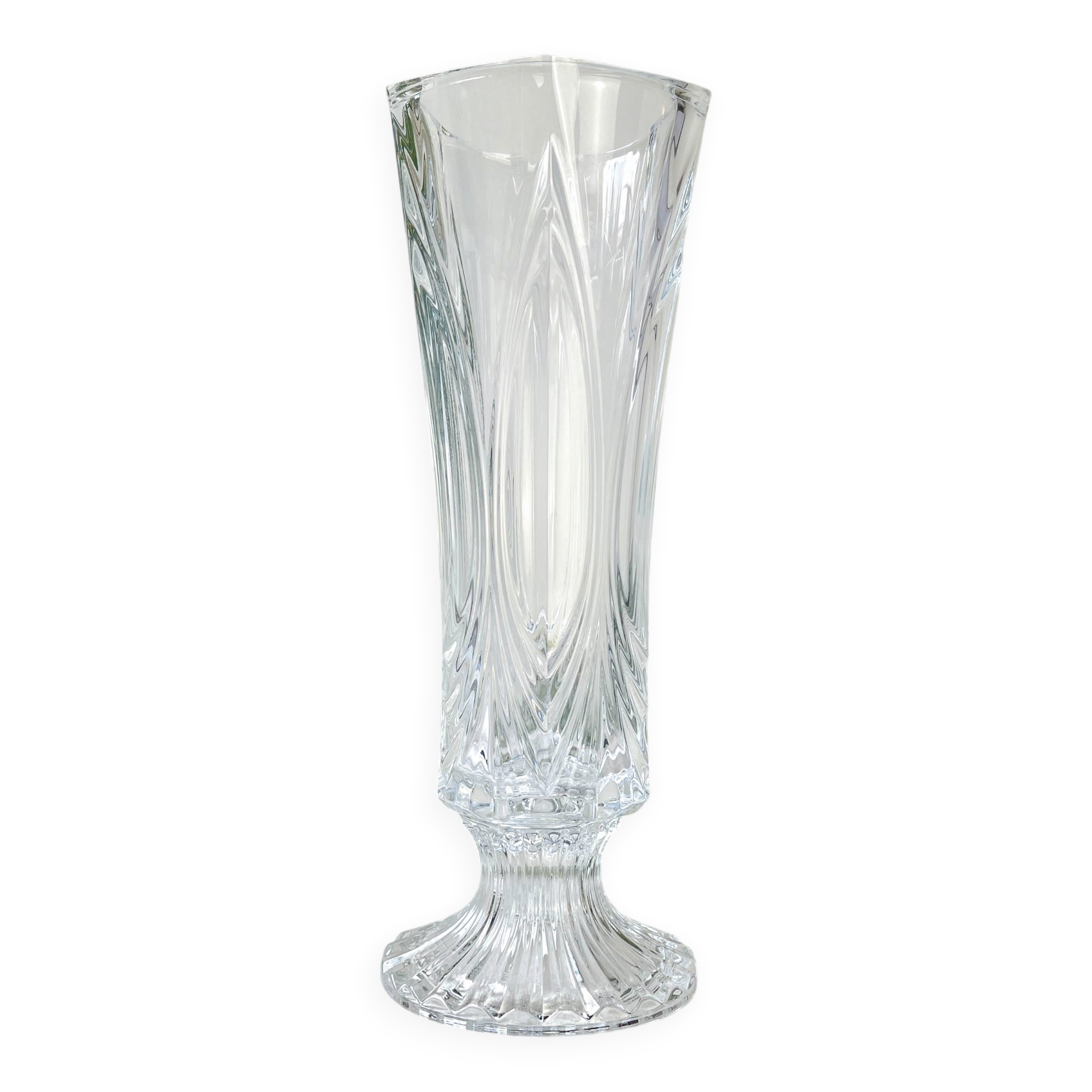 Vintage Art Deco Style Crystal Vase