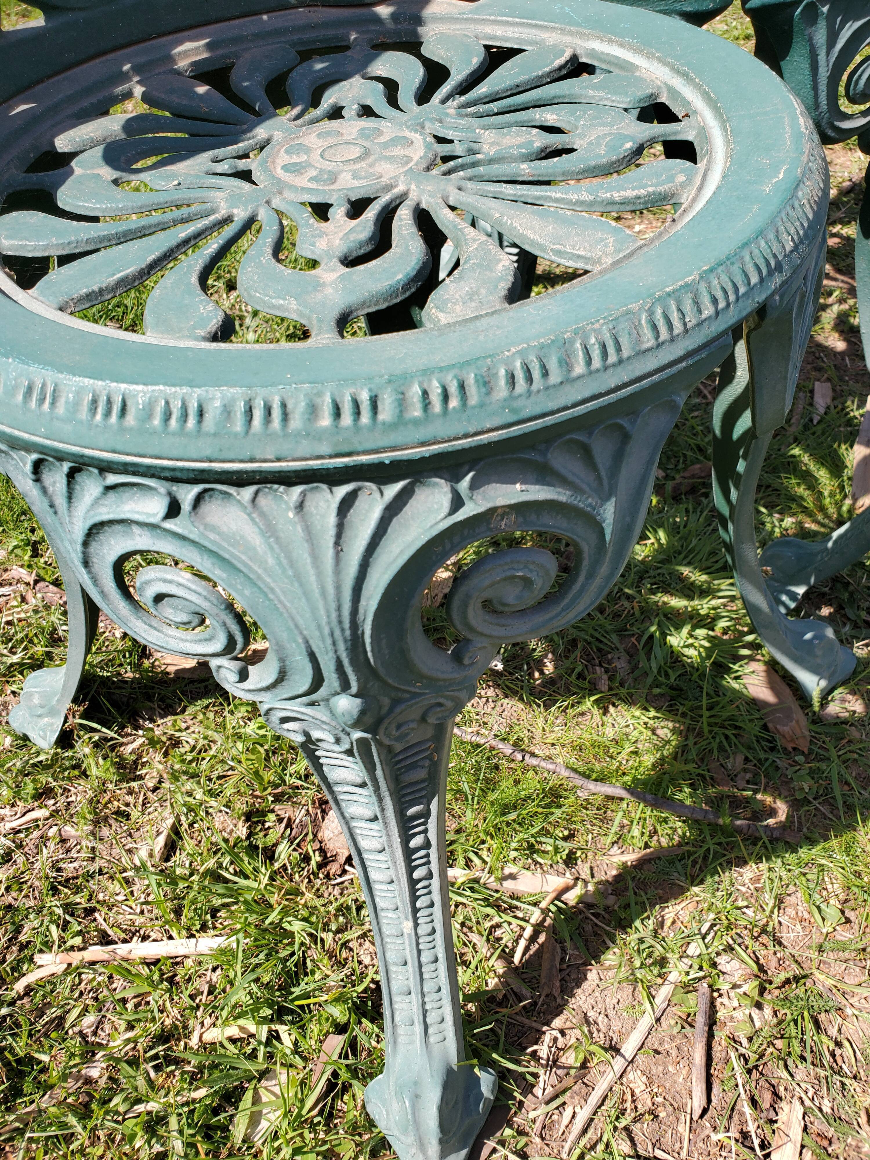 Garden chairs cast aluminum