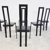 Vintage postmodern dining chairs, 1980s