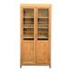 Parisian glass cabinet in solid raw oak, 1950