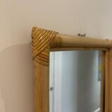 70s rattan mirror