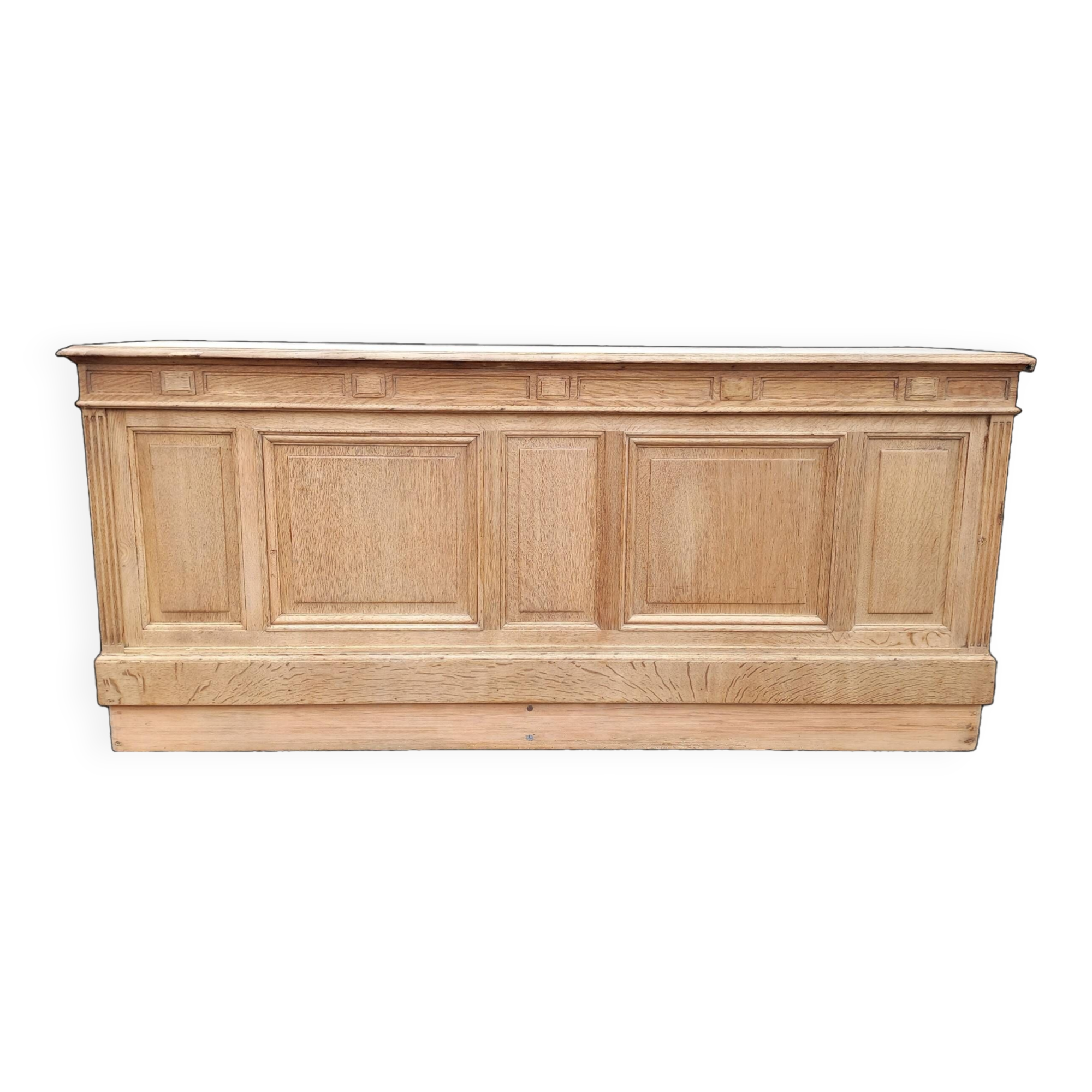 Antique oak shop counter