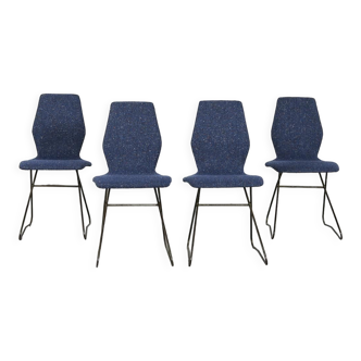 Ensemble de 4 chaises 1950 par Louis Paolozzi