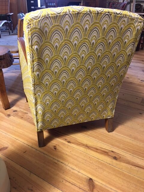 Art Deco armchair new tapestry restored