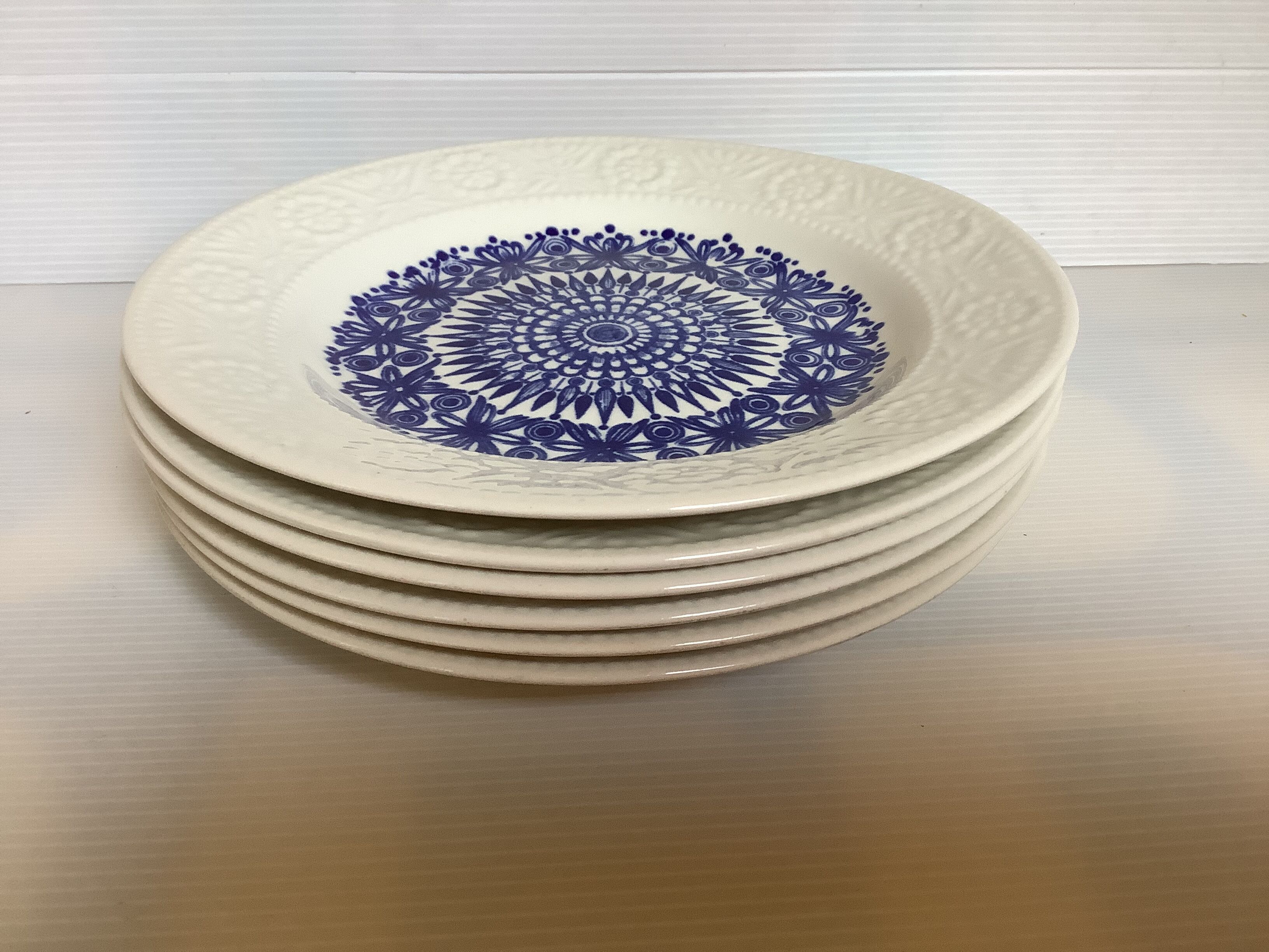 Set of 6 plates Boch La Louvière Belgium