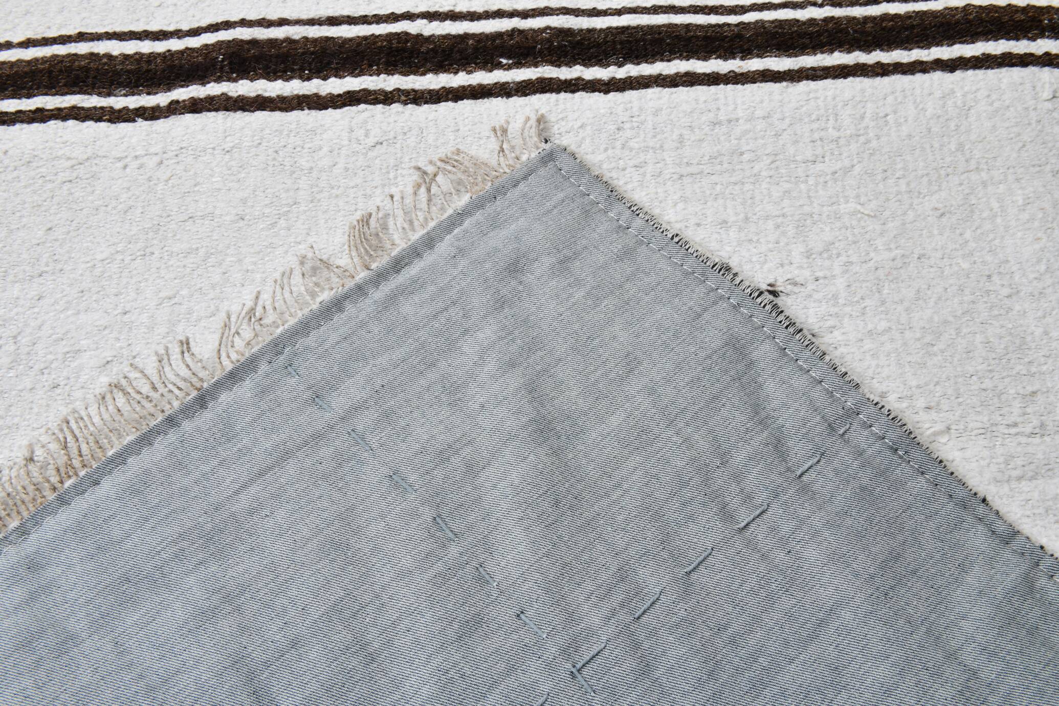 2x10 Vintage White & Brown Runner Rug, 70x310Cm