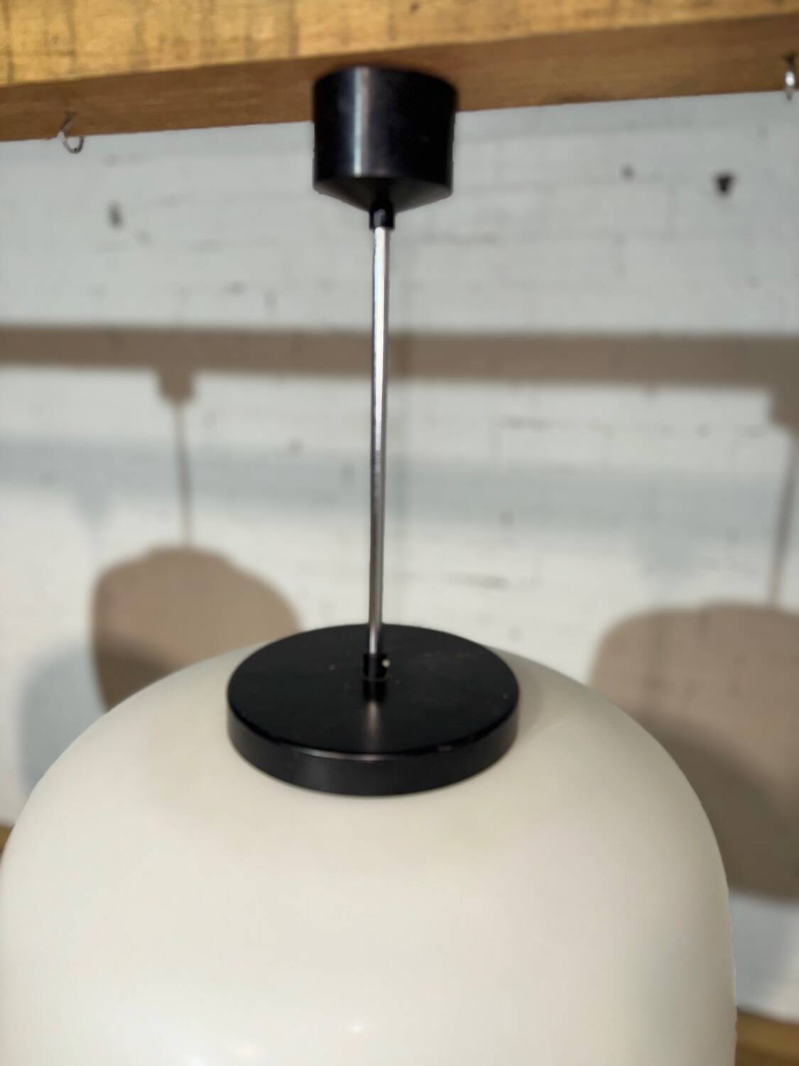 Pair of huge 1970 pendant lights