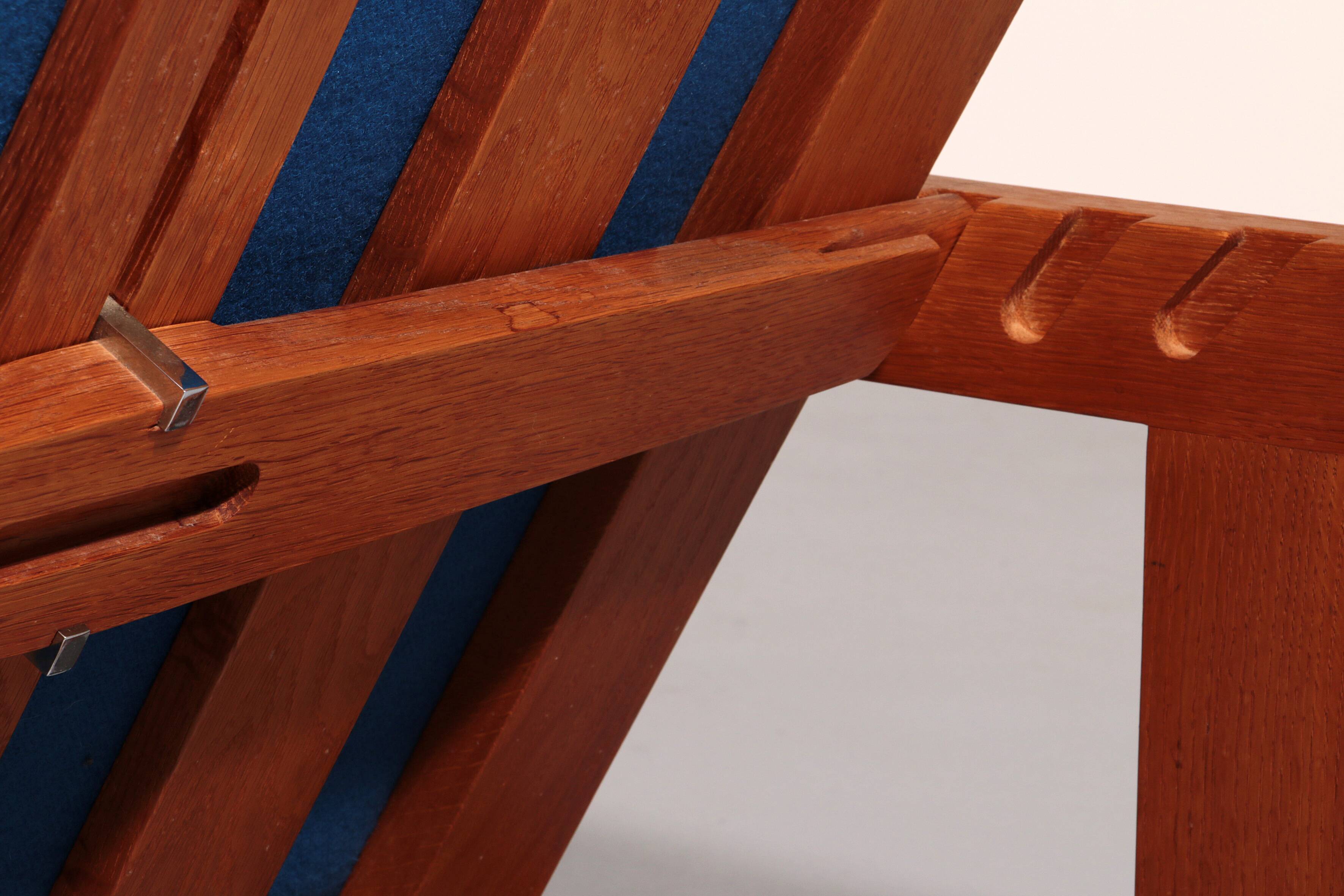 Hans J Wegner GE421 Getama Oak Relax Armchair with Adjustable Backrest