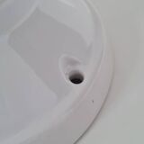 Opaline glass and ceramic wall light