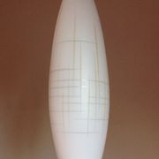 Scandinavian vintage 1960s white opaline warhead suspension