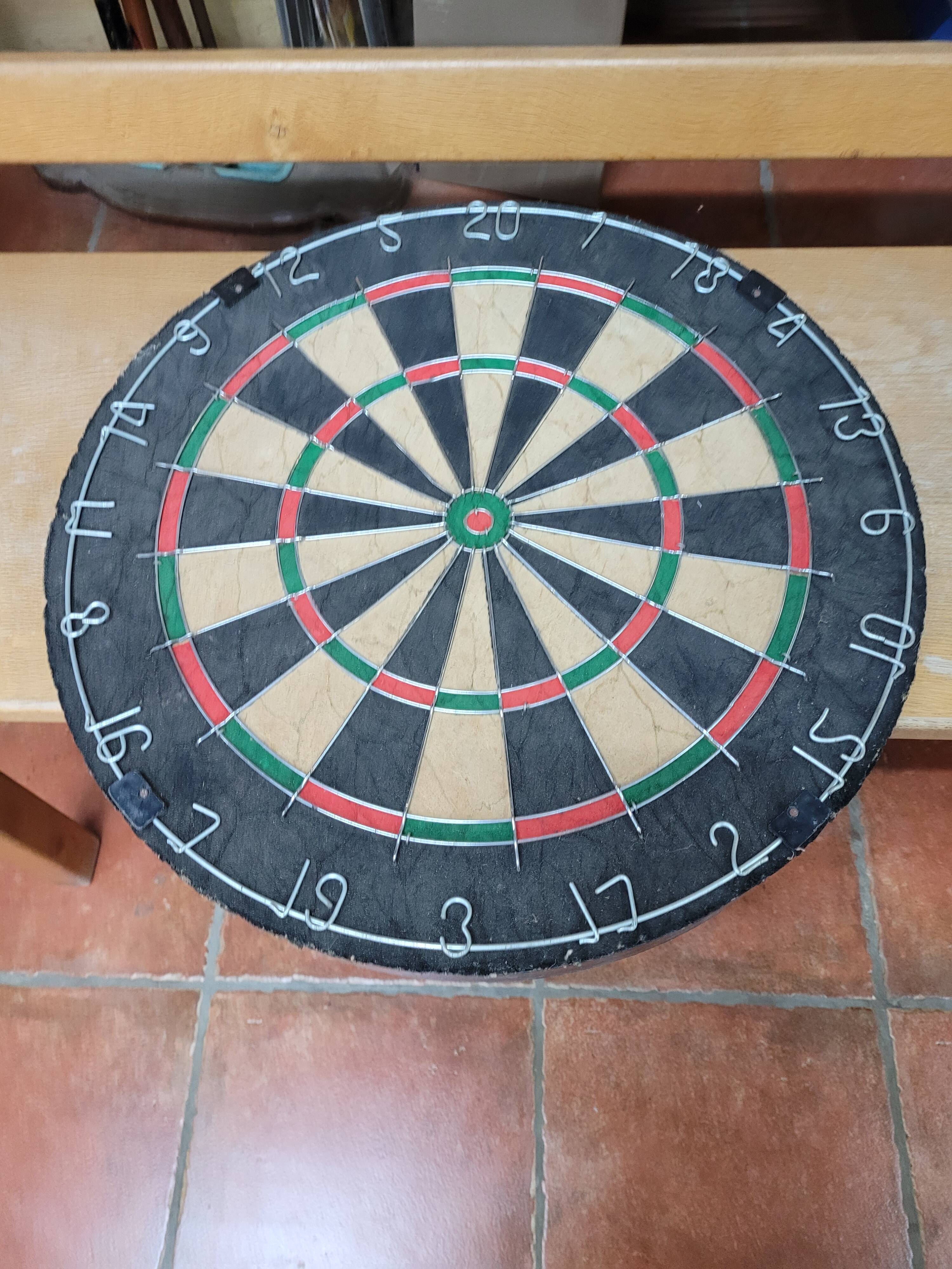 Vintage darts set 46cms in diameter