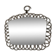 Miroir vintage en rotin 32x40 cm