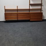 Teak wall unit by Poul Cadovious