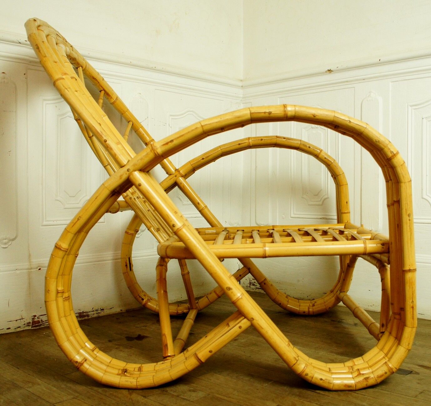 Paire de fauteuils lounge "Bretzel" de style art déco vers 1960