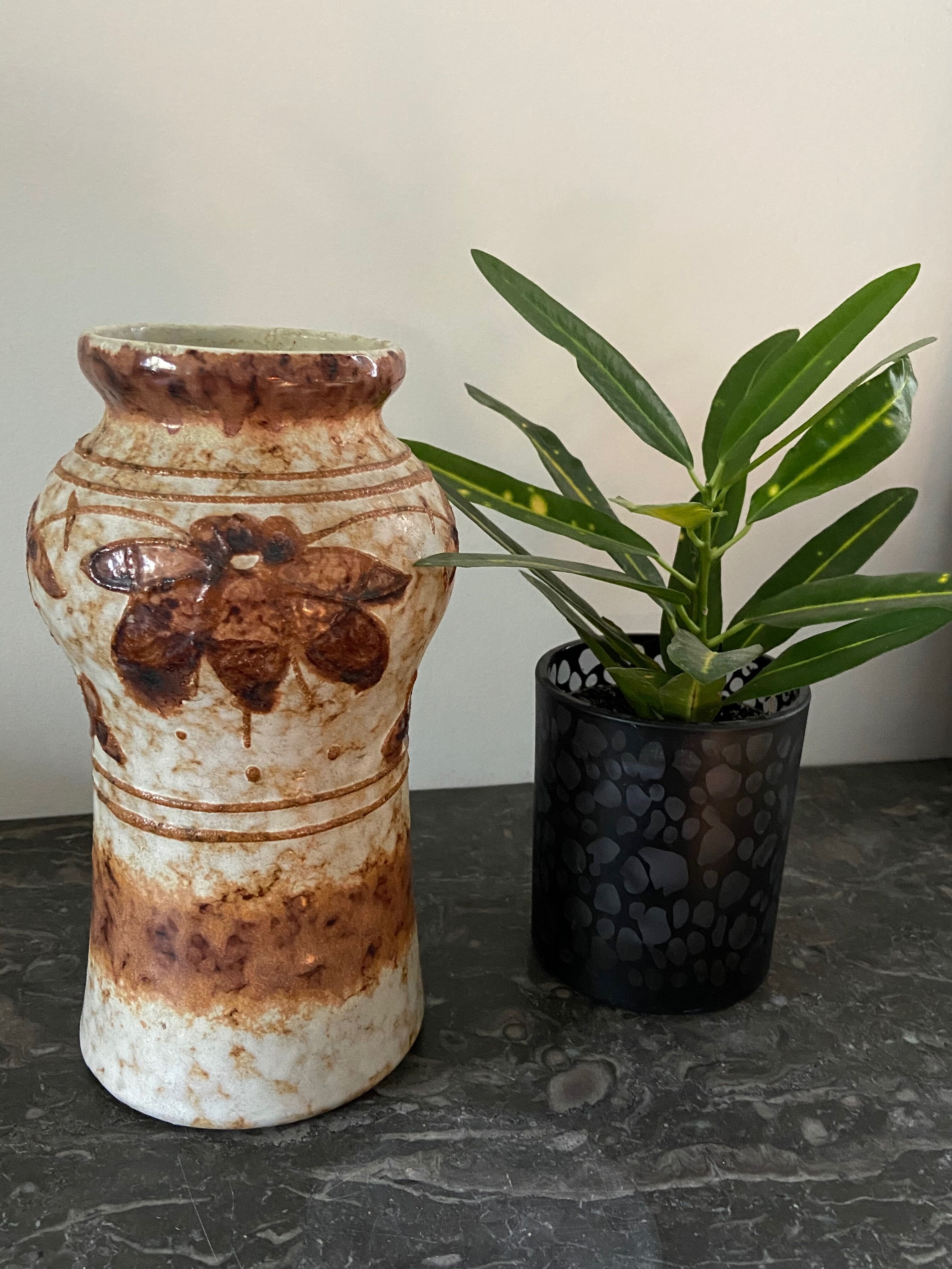 Enamel ceramic vase - 1970s