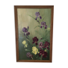 Oil on canvas iris