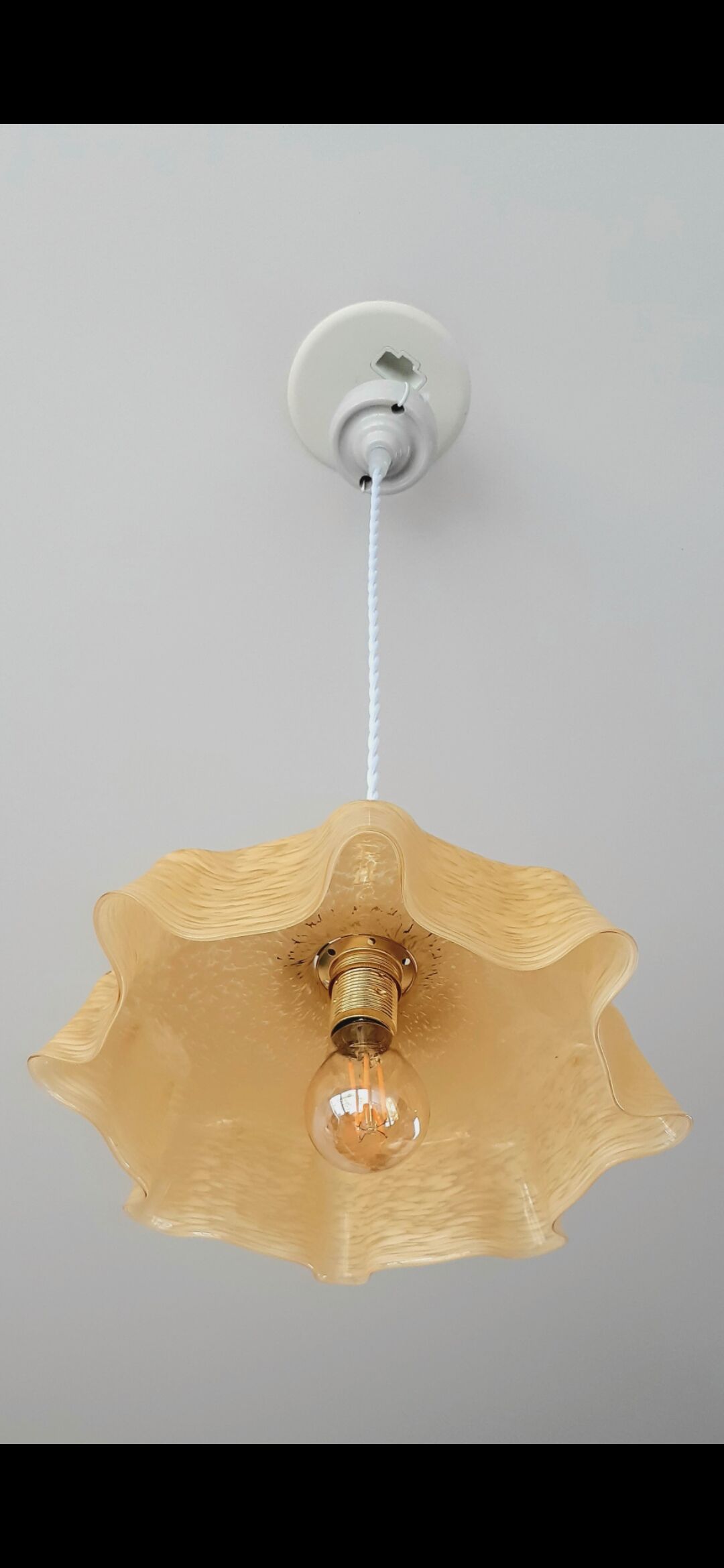 Suspension verre de clichy vintage