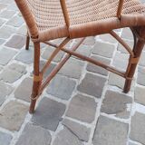 Fauteuil en rotin vintage