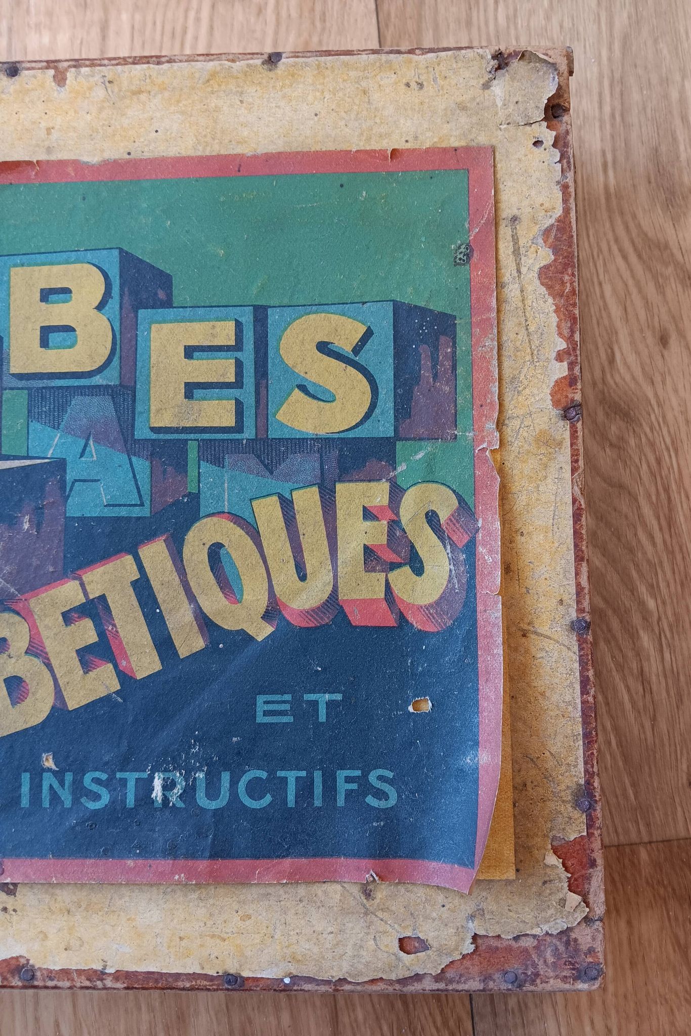 Cubes alphabétiques instructifs, début 20ème siècle