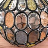 Pair of faceted globe wall sconces