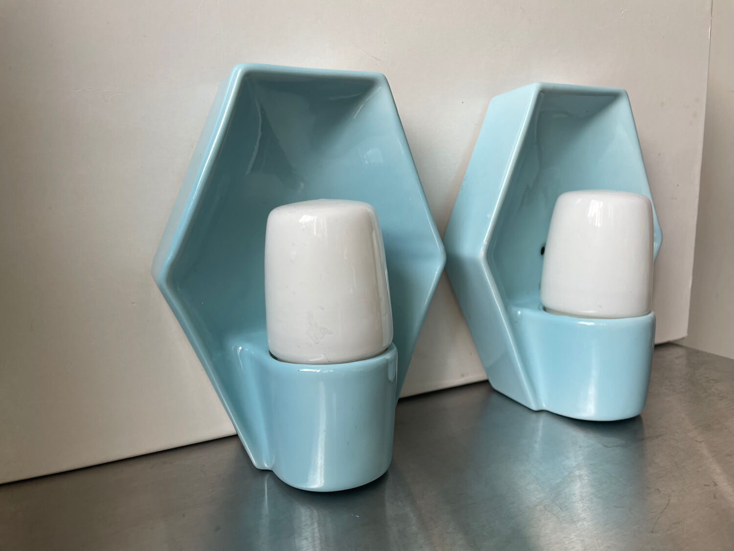 Pair of Scandinavian Vintage Bathroom Sconces Wall lamps