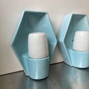 Paire d'appliques murales de salle de bain vintage scandinaves