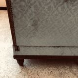 Old almond green velvet bench