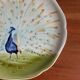 Decorative Majolic Plate HB Choisy the King Peacock Decoration